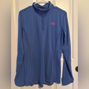The North Face Blue Pullover Half Zip Size Large